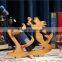 WR005/100% Bamboo Material Hot Sale Mermaid Shaped Folding Bamboo Red Wine Rack