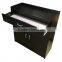 4 Shelves + 1 Drawer Black Wooden Sideboard