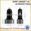 2015 new products aluminum panel porable cell phone triple port 7.2a usb car charger,7.2a 3 port usb car charger