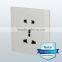 Wenzhou manufacturer pure white 5 pin universal multi-functional wall socket