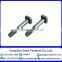 Square head bolts with large/small, DIN933/931 H.D.G / Galvanized with black /yellow zinc plated/blue white