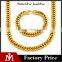316l stainless steel jewelry 18k gold plated mens chain jewelry set In stock wholesale chain jewelry set