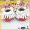 New style baby shoes red and white joint soft sole leather baby shoes
