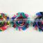 printed chiffon fabric artificial magnolia flower wholesale hair accessories