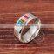 8MM Stainless steel colorful zircon round ring fashion women ring wedding jewelry 6260433