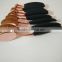 New arrival special handle 10 Pcs Toothbrush Style Makeup Brush Set,black with gold special toothbrush set