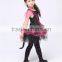 Halloween Christmas Costumes Kids Girls Children Cat Kitty Princess Catwoman Style Dress Party Cosplay Performance Clothes