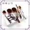 4pcs pink/gold oval makeup brush set professional oval brushes for women makeup