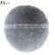 Diri 2colors hair shiny sliver metal handle powder oval brush