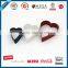Heart shape coated stainless steel cookie cutter set, different color painted cookie molds in s/m/l size
