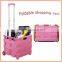 Plastic folding trolley shopping cart with aluminium telescopic handle