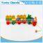 Wood Puzzle Train Toys Geometric Building Blocks Education Gift