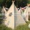 Beige Flax Indian Children Teepee Tent Game House Tent for Kids
