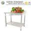Multifunction Double Kitchen Stainless Steel Work Table