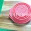 PDF folding stainless steel handle silicone strainer