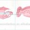 2015 factorymade double fish shape Wooden wall stickers
