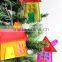 House ornaments Decoration Set of eight Felt House for wall hanging