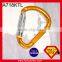 HMS Type Rock Mountaineer Climbing 22KN Aluminum Carabiner For Rescue