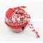 NEW design 2017 red white snow flower holiday tree hanging ornament christmas decorative metal bell