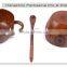 wooden cup of tea with handle
