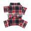New Check Flannel Dog Puppy Pajamas , Pet Clothes S - Extra Large