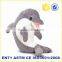 Custom cute grey stuffed dolphin animal toy plush dolphin