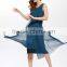 Korean new style vertical stripes tight women crumple dress