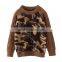 Army Green Round Neck Boys Combat Pullover Sweater