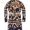 Intarsia Pattern Winter Cardigan Coat for Women with Belt