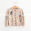 S65675A cartoon embroidered knit cardigan for baby girls