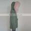 Myfur Army Green Cotton Parka with Pure White Fake Rabbit Fur Lining