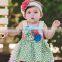 high quality summer tutu sweet baby applique lace ruffle dress for girls