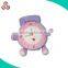 baby 3D cartoon Alarm Clock plush toy soft alarm stuffed toy