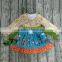 Yawoo 2016 wholesale designs turkey time letters patterns thanksgiving dress toddlers clothing