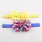 Aliepress Chiffon striped bow with European hot 13 color spot children headdress