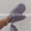 SJ932-02 Beautiful Wholesale Gray Color Mink Fur Mittens Gloves