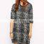 CHEFON Fashion snake print dress