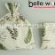 Customized size stars printing gift fabric drawstring jute bag