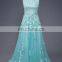 heavy beading and applique evening dress jewel neckline embroider prom dress 2017