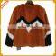 Fashion style of 2015 winter coat women's pattern real rabbit fur with round collar coats