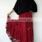 CH288 Cheap Price 100% Cotton Hippie Gypsy Boho Tiered Long Skirt