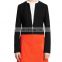 Black color Round neck fashion short coat for women