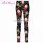 oem factory women printed brushed white label compression leggings