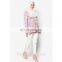 Women printing blouse wholesale islamic clothing elegant long sleeve muslim tops