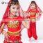 Indian cheap shiny glittery children belly dance training clothes ET-058