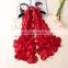 2017 new design 100%polyester lace embroidery leaf pashmina shawl scarf