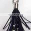 Cheap wholesale Leather tassels keychain with USB wire