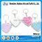 high end wholesale bling heart shape cosmetic mirror with keychain