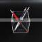 Cubic shape high clear acrylic pen holder box