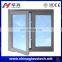 Flat open Wood grain color steel window frame sizes